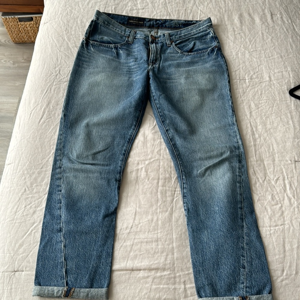 J Crew Cropped Vintage Straight Leg Jeans 28 Tall EUC